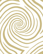 Golden Swirl Stripe Pattern Rug