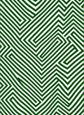 Green And White Maze Pattern Rug