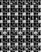Black White Plaid Pumpkin Pattern Rug