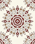 Ornate Mandala Patterned Floral Design Rug