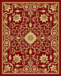 Detailed Floral Vine Embossed Rug
