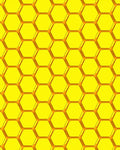Vibrant Yellow Hexagonal Pattern Rug