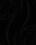 Elegant Black Swirl Art Design Rug