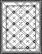 Bold Diamond Lattice Patterned Rug