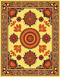 Geometric Floral Sunburst Patterned Rug