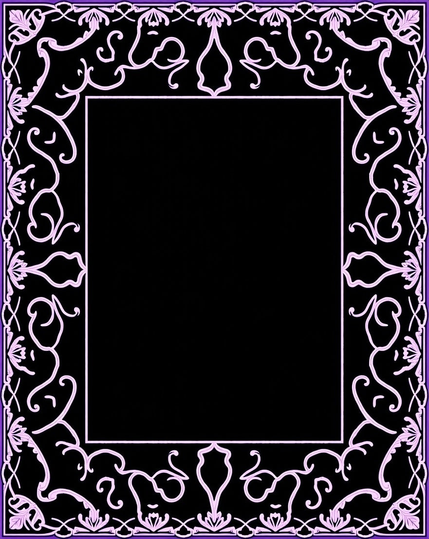 Ornate Lavender Floral Swirl Pattern Rug