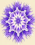 Vibrant Purple Floral Mandala Design Rug