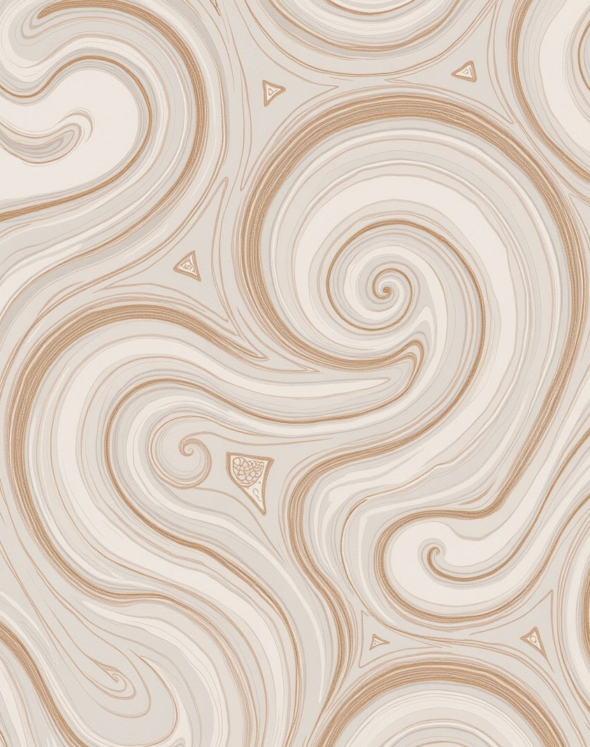 Soft Swirls Triangles Pattern Rug