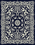 Vintage Arabesque Floral Pattern Rug