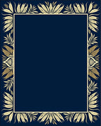 Golden Leaves Border Design Rug