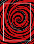 Bold Red Black Swirl Pattern Rug
