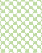 Distressed Checkered Pattern Rug