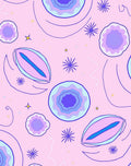 Pink Lavender Violet Abstract Geode Bloom Rug