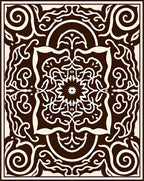 Ornate Scrollwork Mandala Pattern Rug