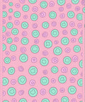 Pink Mint Abstract Circles Pattern Rug