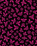 Hot Pink Blossom Leaf Collage Rug