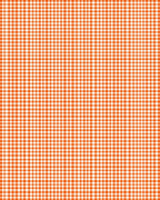 Classic Orange White Gingham Pattern Rug