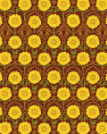 Whimsical Yellow Floral Line Art Rug