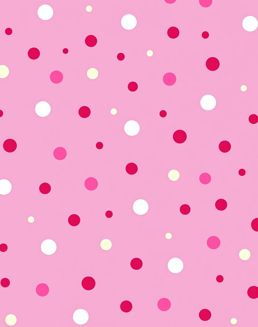 Pink Polka Dot Pattern Design Rug