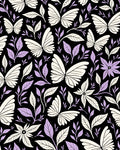Whimsical Butterfly and Leaf Pattern Rug