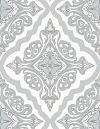 Ornate Scrollwork Floral Symmetry Rug