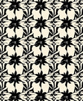 Artistic Black Abstract Floral Pattern Rug