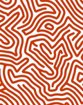 Curving Orange Lines Abstract Pattern Rug