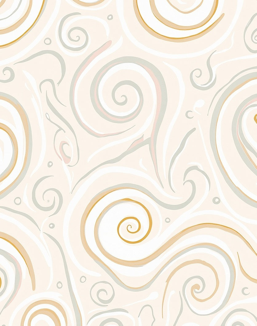 Soft Swirls And Circles Pattern Rug