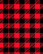 Red Black Buffalo Plaid Design Rug