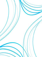 Aqua Swirl Curve Ribbon Composition Rug