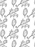 Elegant Feather Leaf Pattern Rug