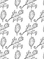 Elegant Feather Leaf Pattern Rug