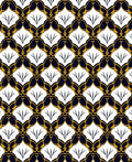 Art Deco Geometric Gold Pattern Rug