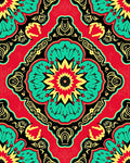 Bold Floral Mandala Pattern Rug
