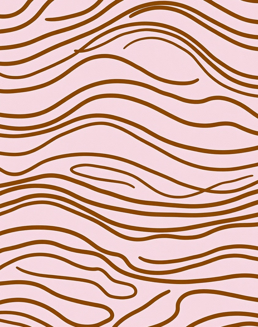 Natural Wavy Wood Grain Pattern Rug