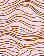 Natural Wavy Wood Grain Pattern Rug