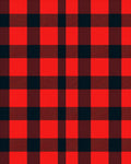 Classic Red Black Plaid Design Rug