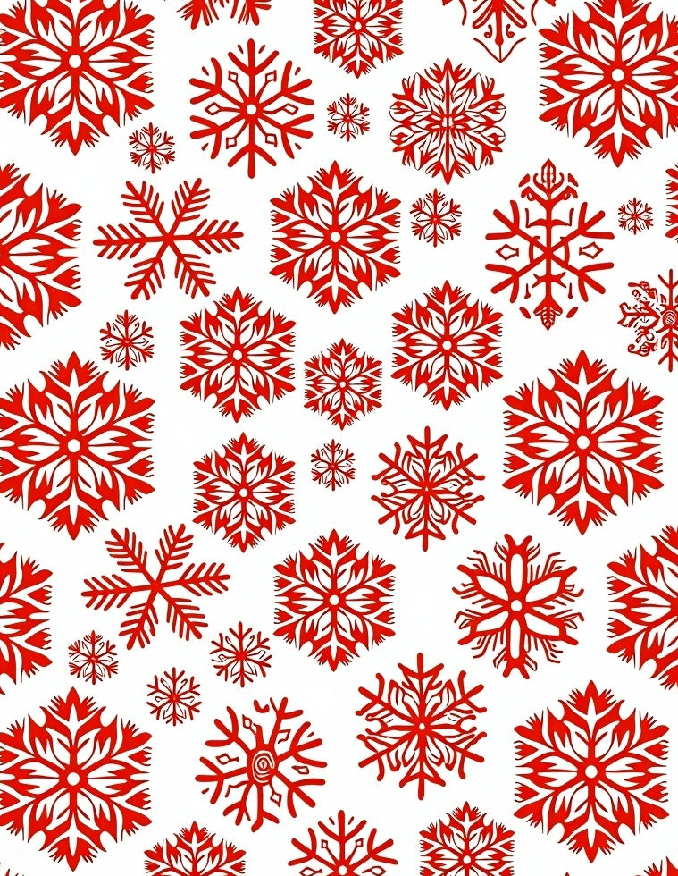 Festive Snowflakes Pattern Design Rug