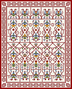 Ornate Floral Geometric Pattern Design Rug
