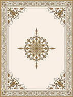 Classic Floral Border Medallion Design Rug