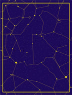 Celestial Constellation Yellow Geometric Design Rug