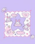 Cute Bunny Star Cloud Design Rug