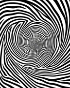 Black White Optical Illusion Swirl Rug