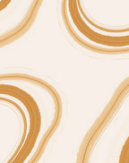 Organic Bronze Swirl Pattern Rug