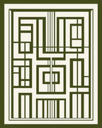 Abstract Geometric Square Pattern Rug