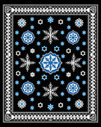 Winter Sky Snowflake Medallion Rug