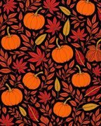 Autumn Pumpkin Vine Pattern Rug