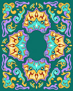 Colorful Abstract Floral Pattern Rug