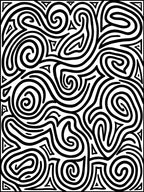 Bold Abstract Swirl Pattern Rug