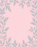 Soft Pink Botanical Branch Border Rug